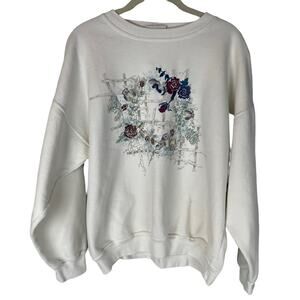 Vintage 90s Northern Reflections floral grandma grannycore crew neck sweatshirt